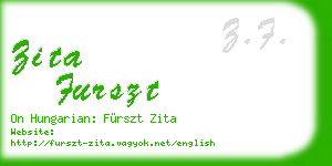 zita furszt business card
